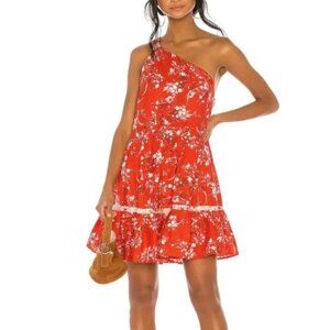 Free People Scarlet Floral Asymmetrical Mini Dress